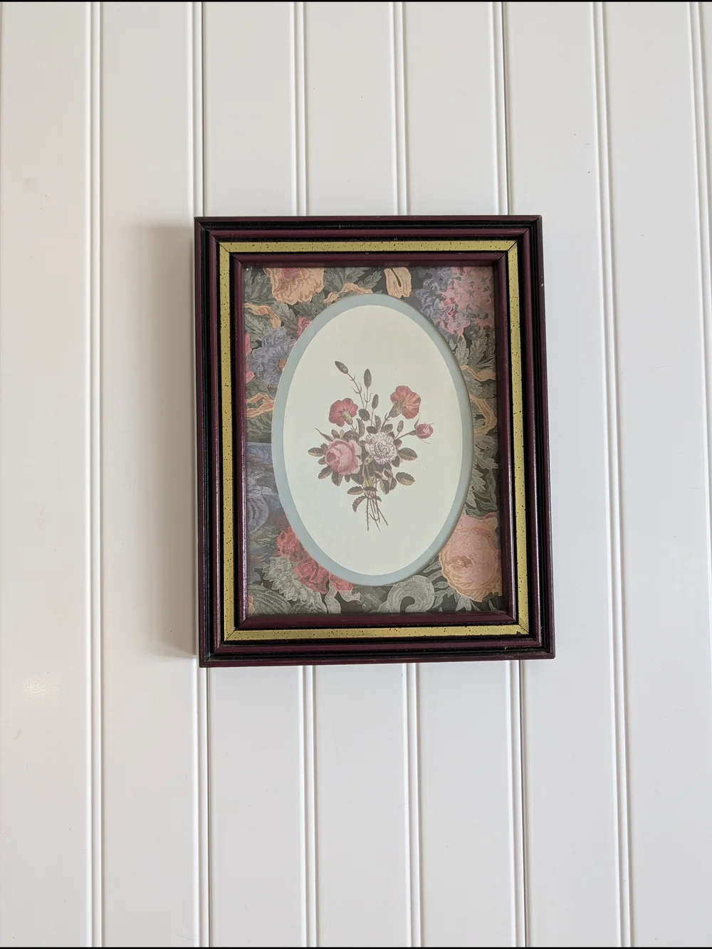 Vintage Floral Artwork Neutral Tones Gallery Wall